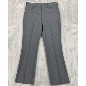 Vintage 80s Wrangler Dress Pants Mens 38x34 Gray Office Business‎ Casual Western